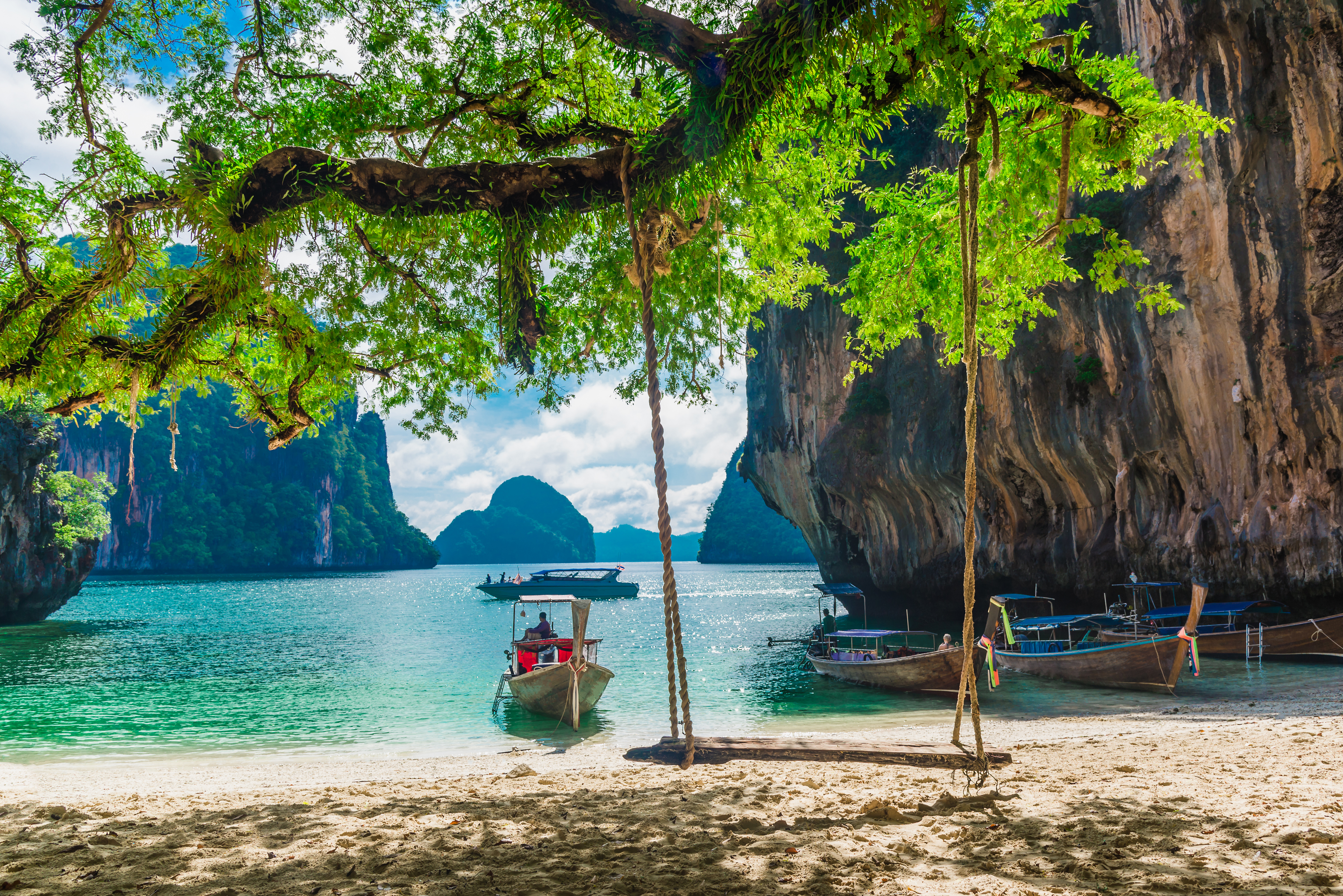 Strand en bootjes Thailand